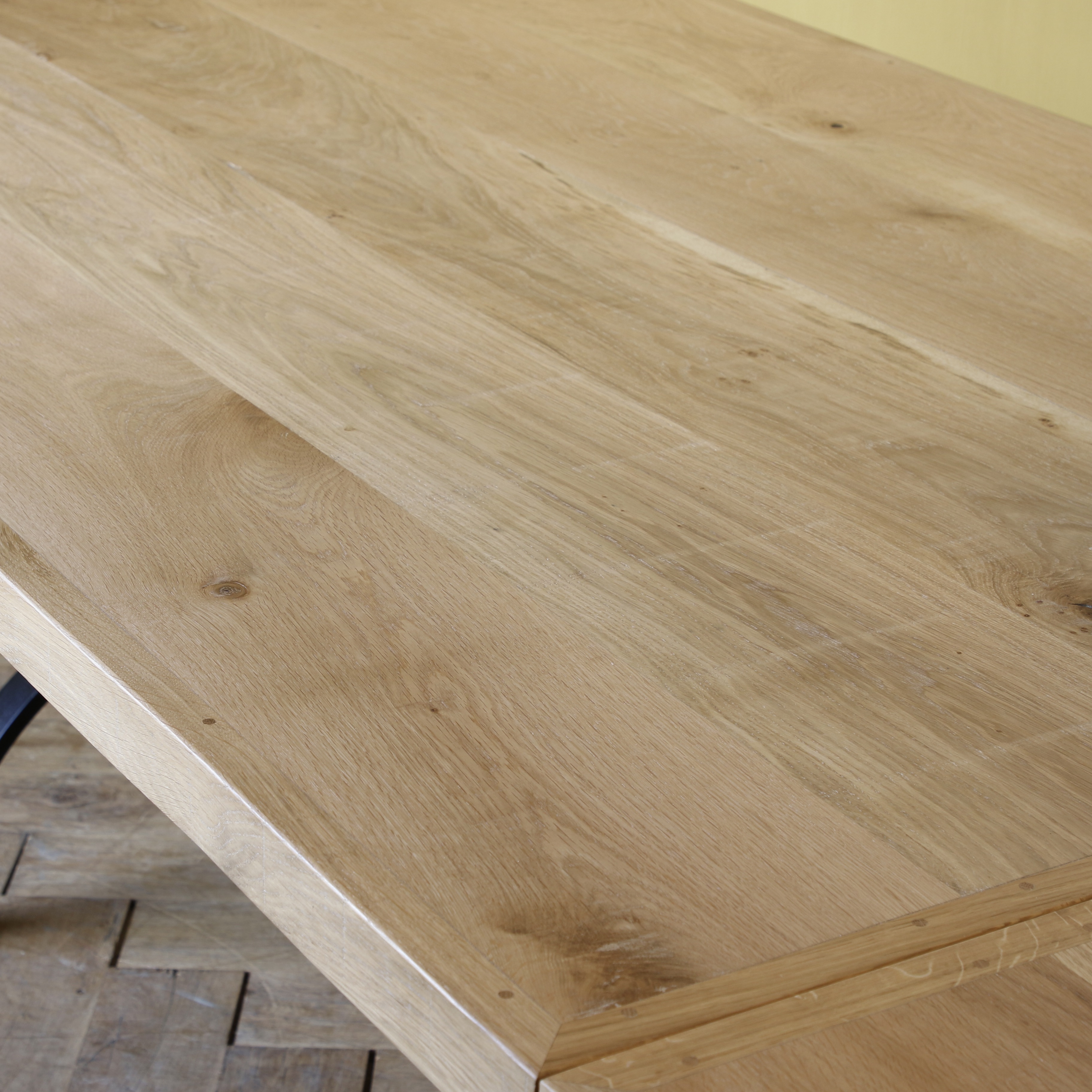 Refectory Table with Forged Iron Base